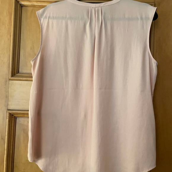Ann Taylor Pale Peachy Pink Sheer Blouse size Large - Picture 4 of 7